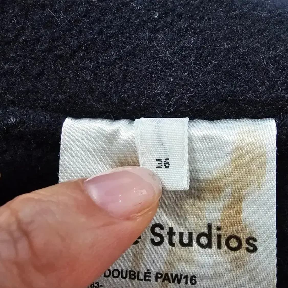 아크네 스튜디오 블랙 오버핏 캐시미어 코트 ~~55반 상품이미지6