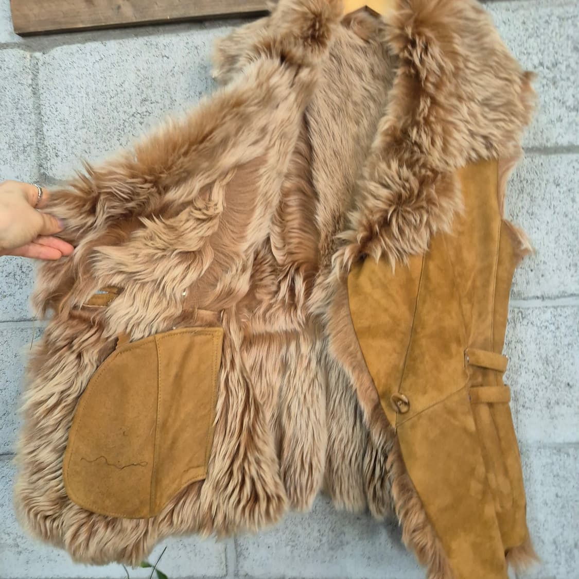 양털 무스탕조끼 상품이미지6