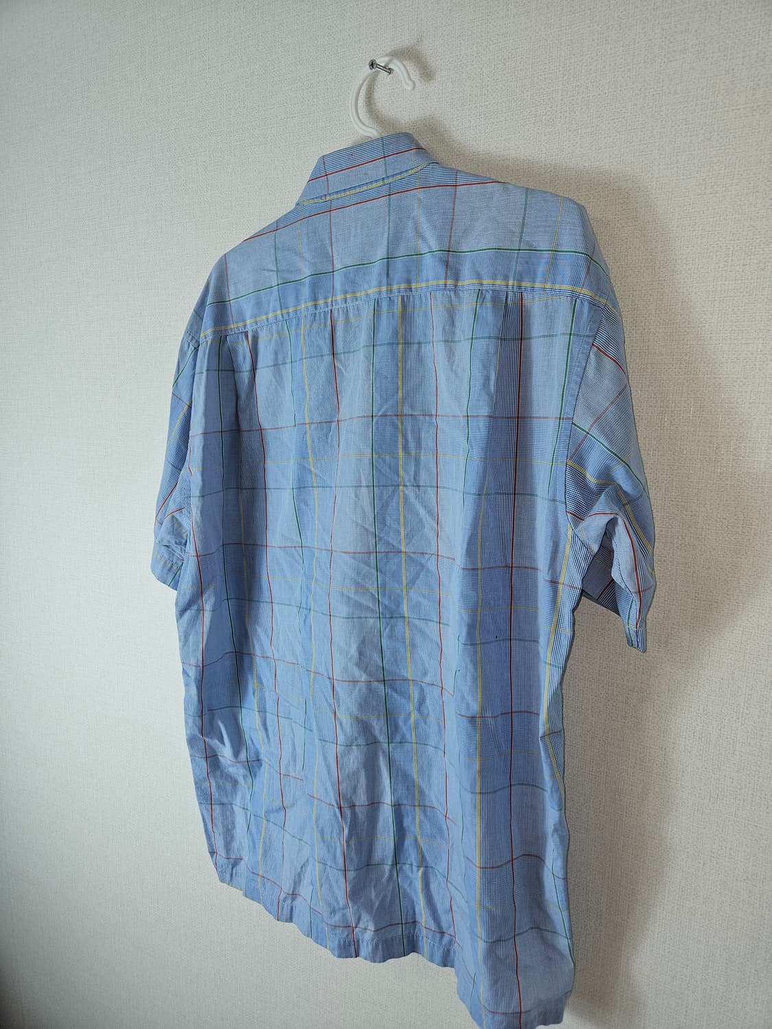 입생로랑 YSL 정품 스카이블루 반팔셔츠 하프 옴므 빈티지 올드스쿨 95 상품이미지6