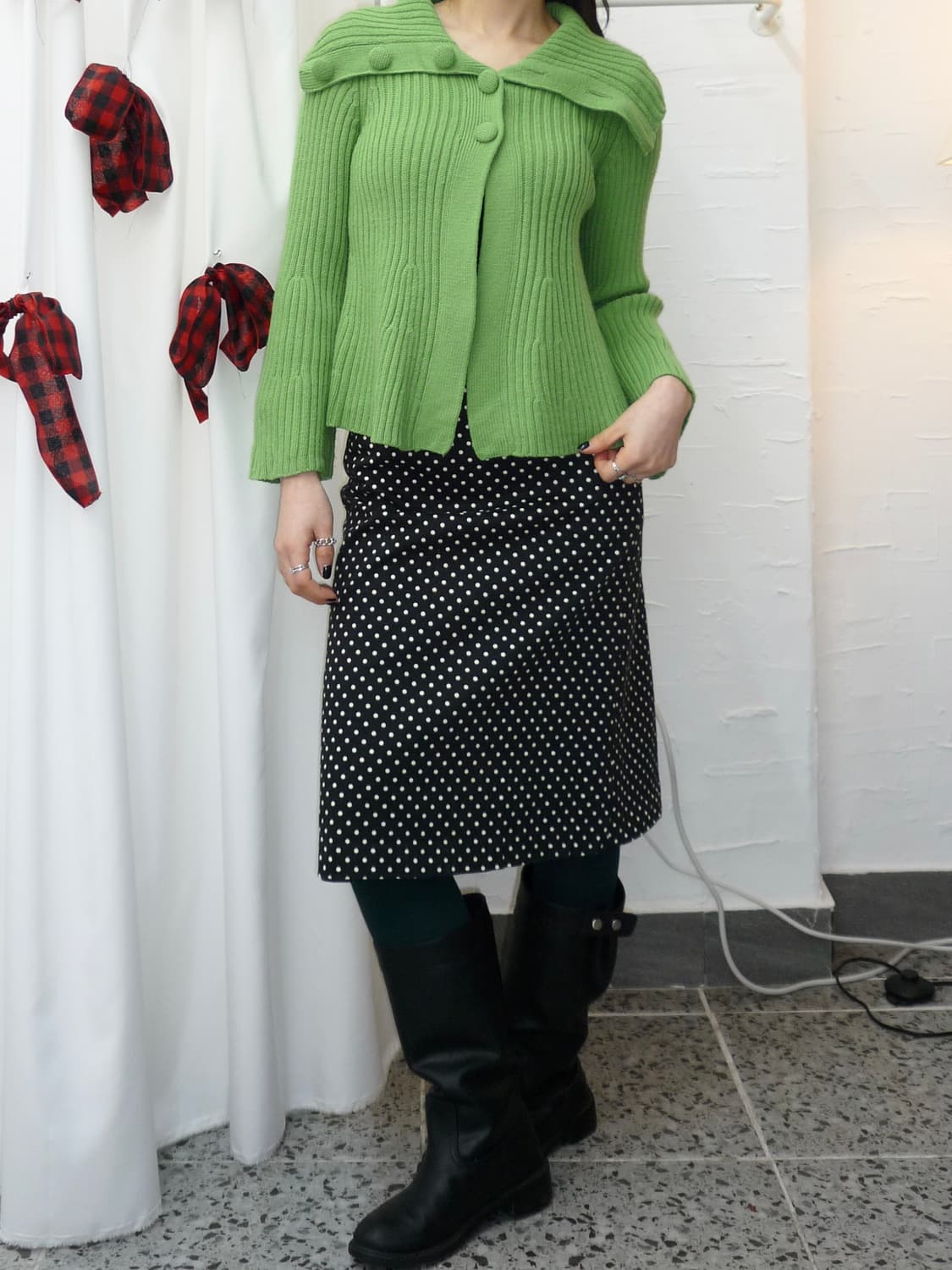 Spring dot midi skirt 상품이미지2