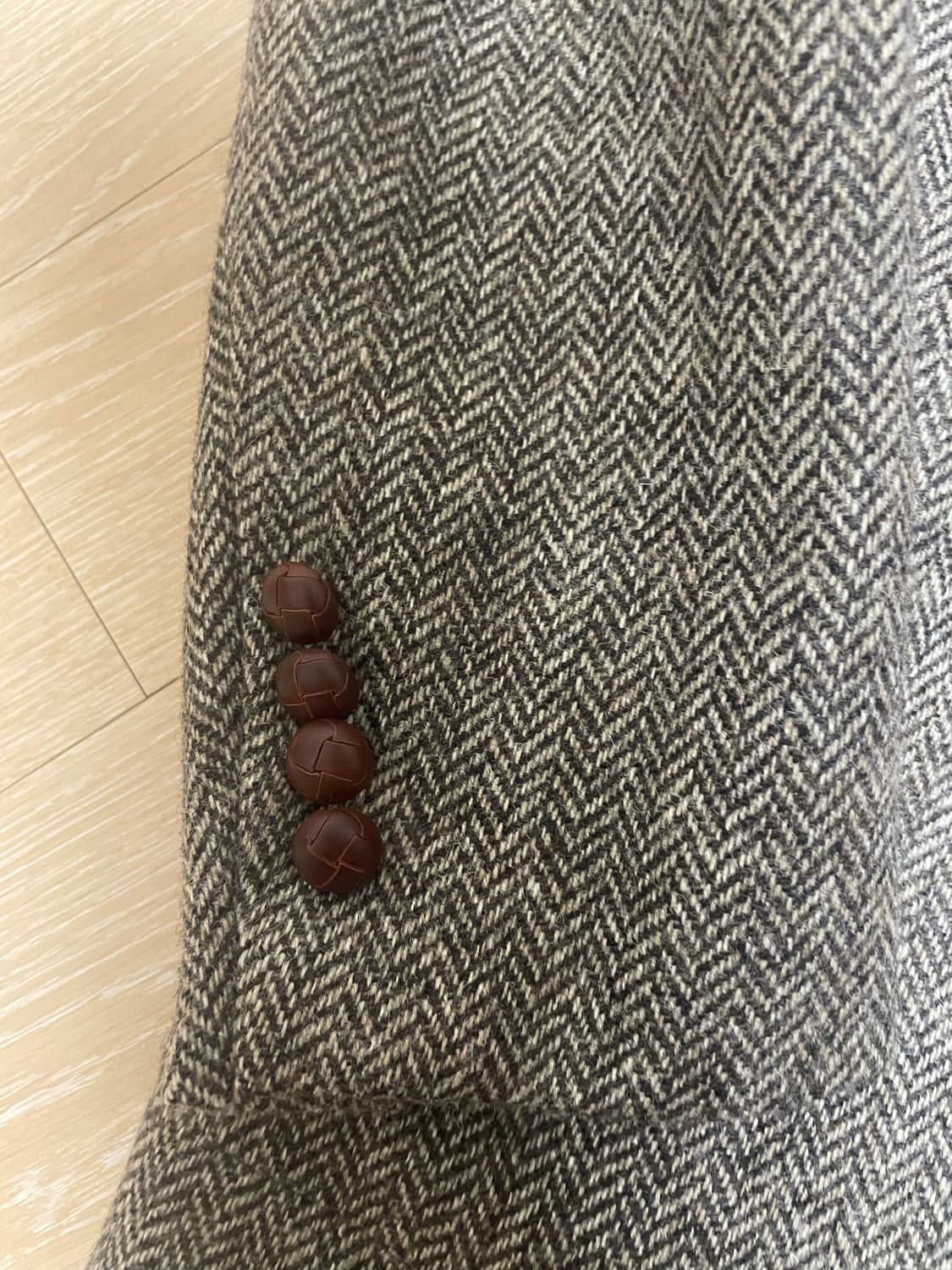 라마르쉐 헤링본 문 트위드 링자켓 48사이즈 상품이미지2