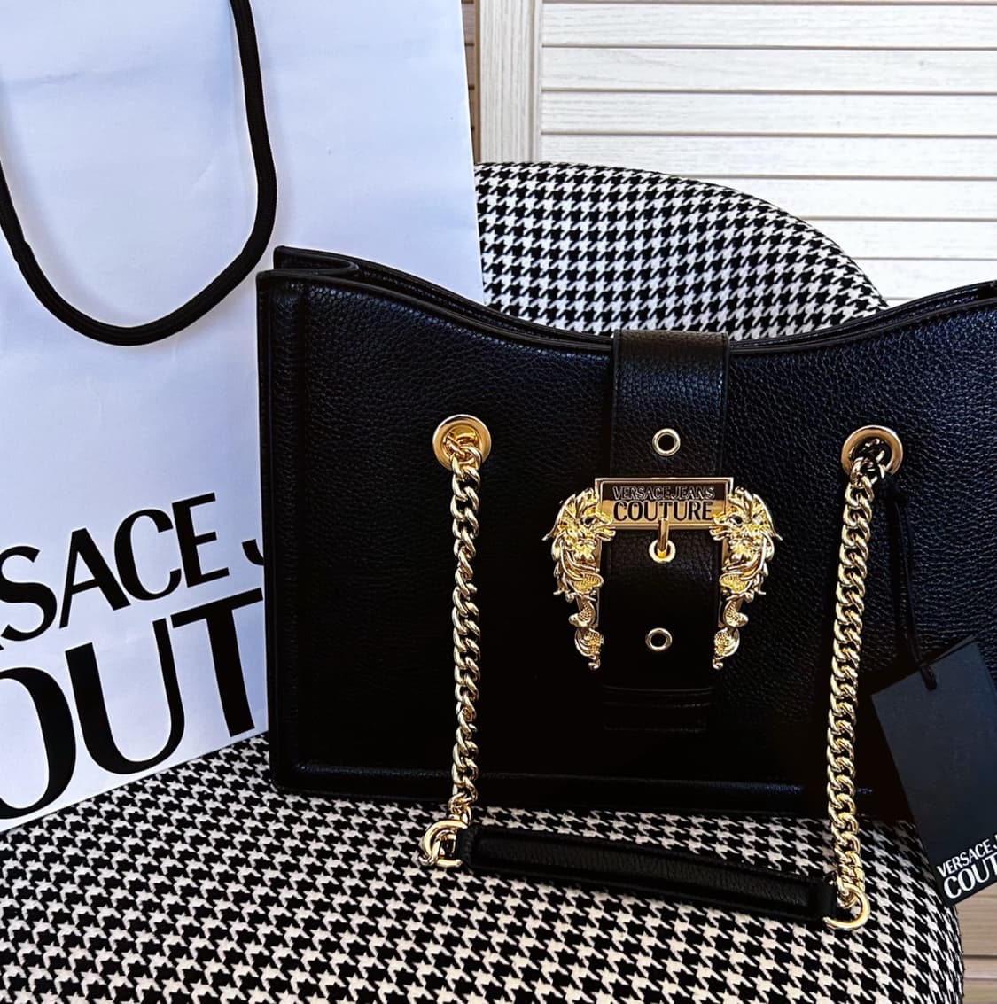 베르사체 진 쿠튀르 블랙 토트백 상품이미지1