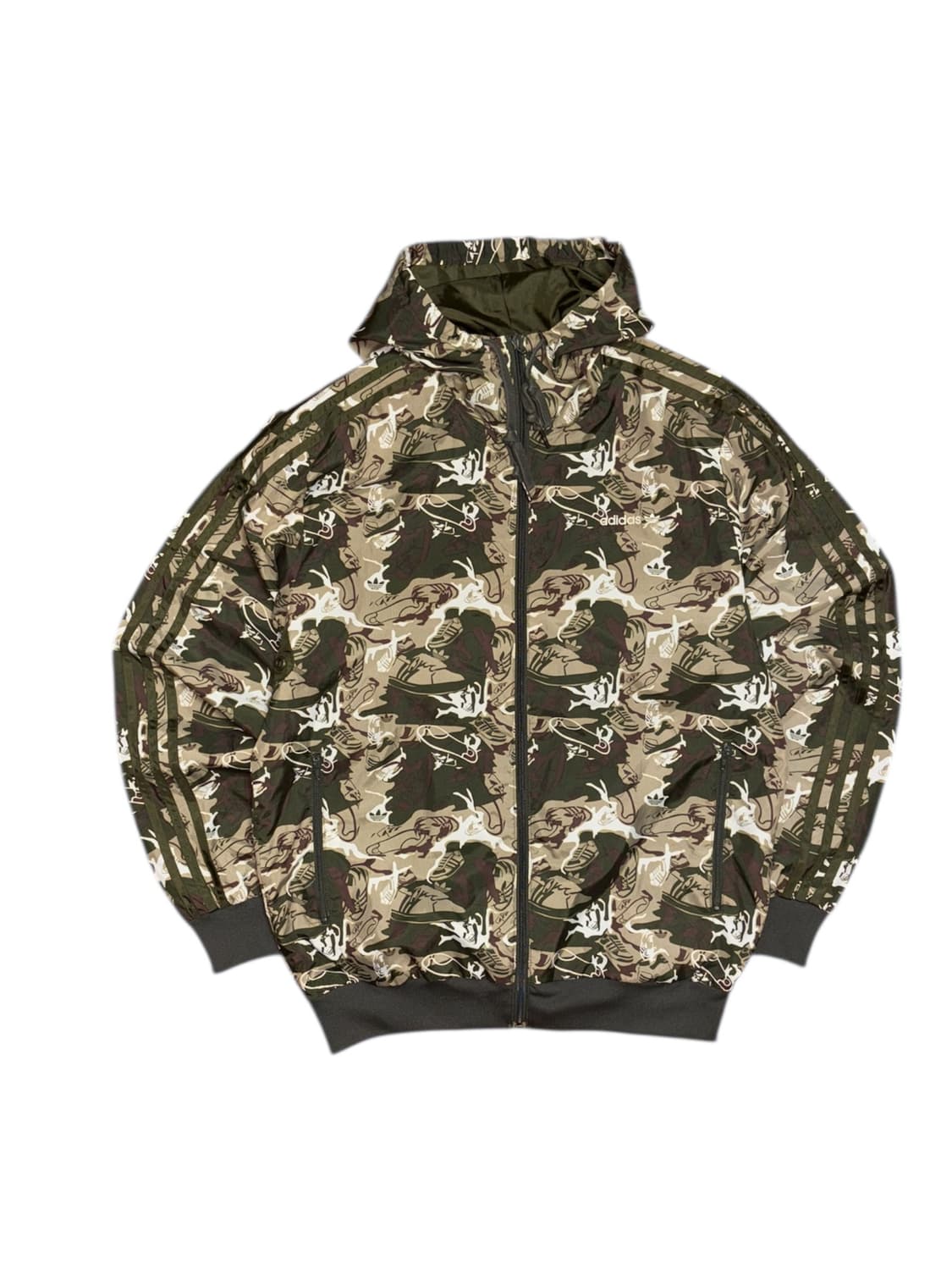 아디다스 카모 패턴 후드집업 바람막이 상품이미지1
