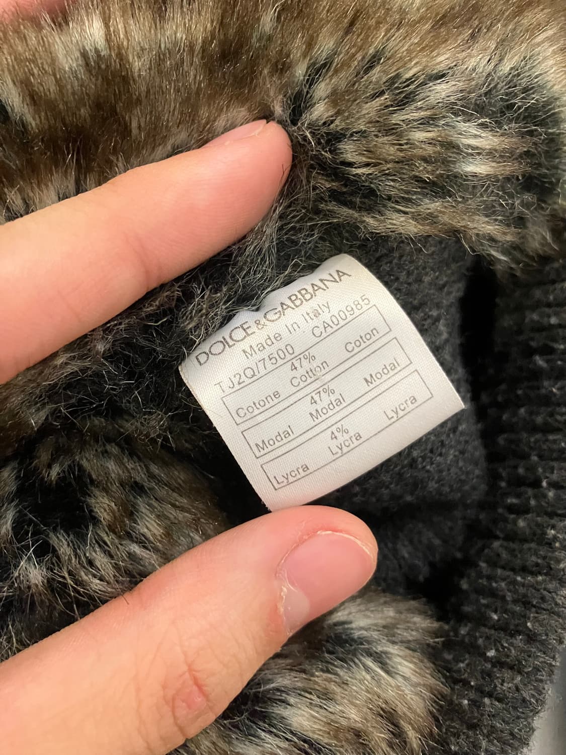 00s 돌체앤가바나 아카이브 울프죠 퍼 후드집업 상품이미지5