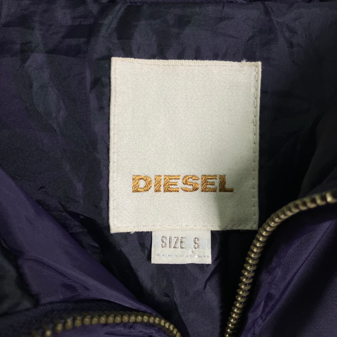 디젤 퍼플 덕다운 패딩 점퍼 S 상품이미지3