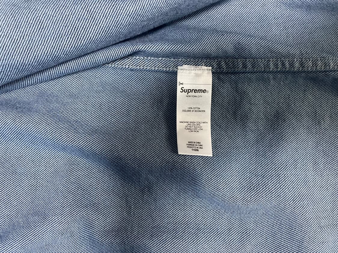 슈프림 데님셔츠 박스로고 인디고 M 상품이미지4