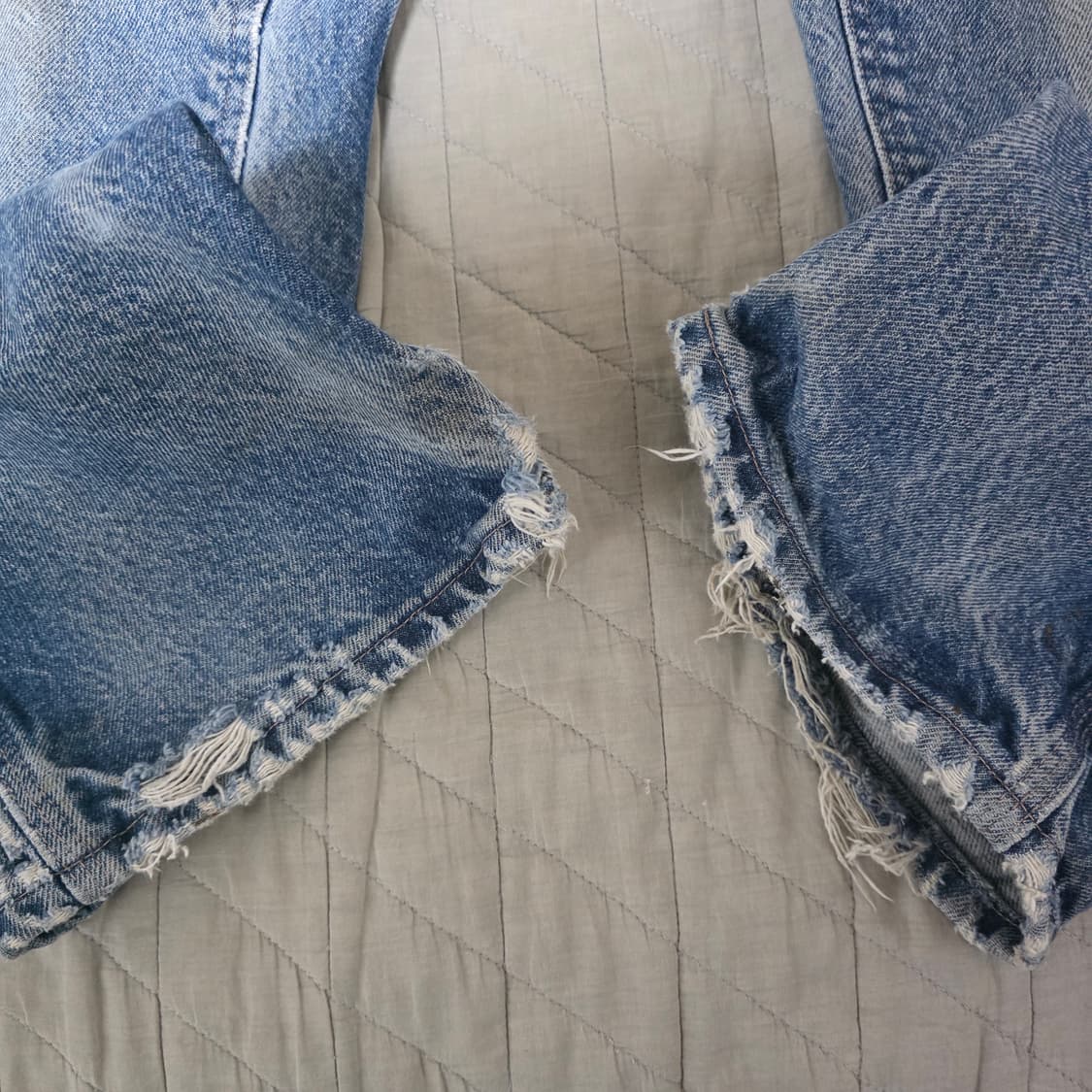 [40X30] 빈티지 칼하트 더블니 FR 데님팬츠 워시드 B20 상품이미지3