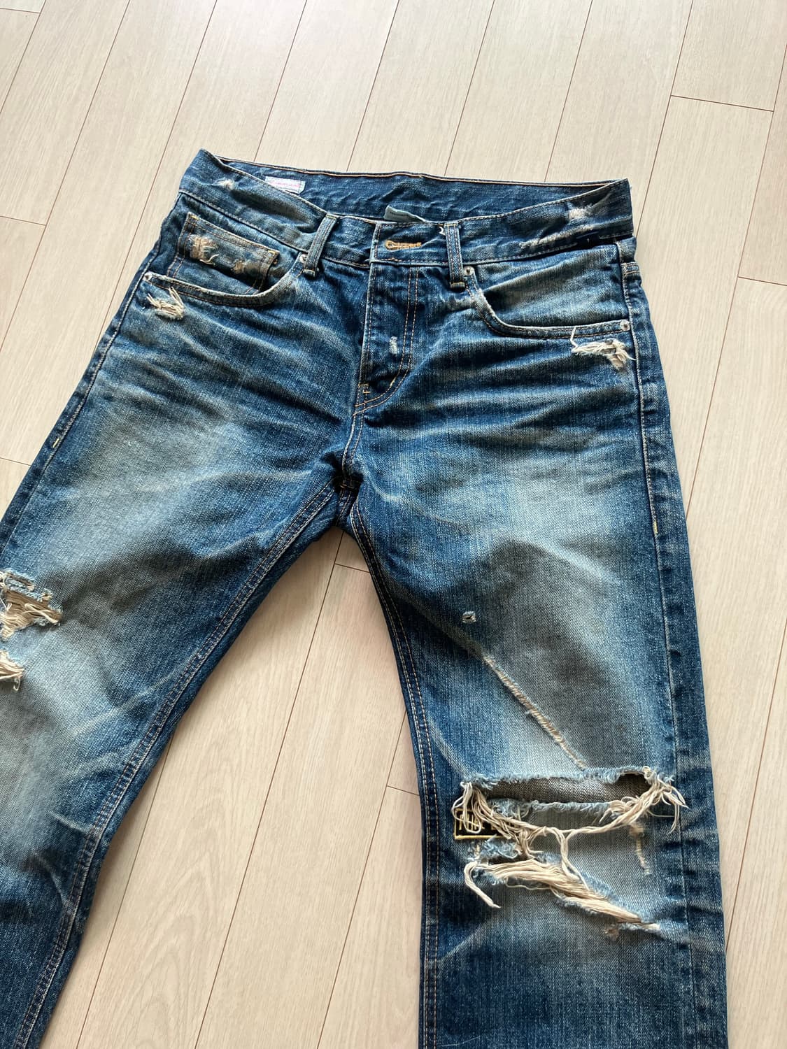 미니브랜드 찢청 상품이미지1