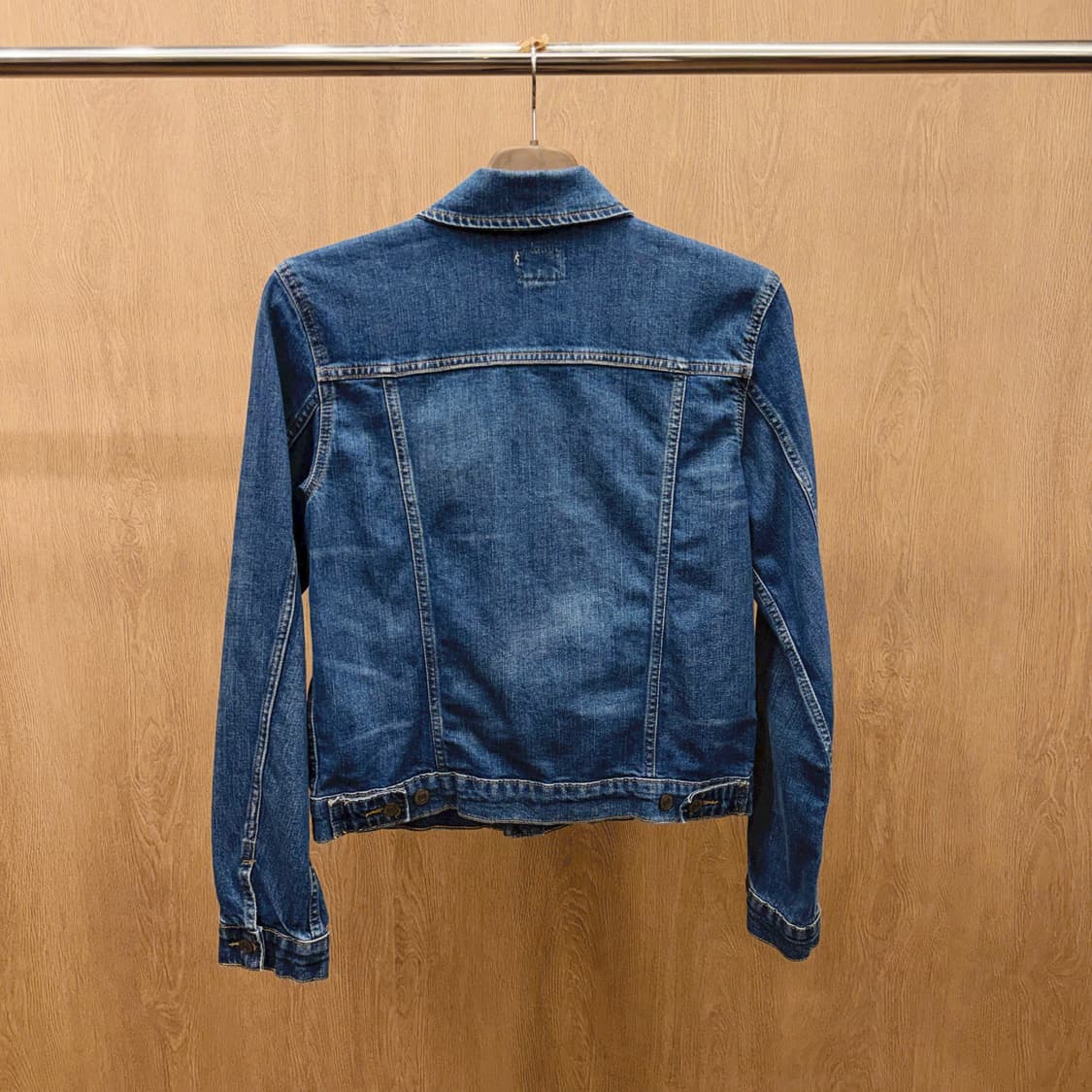 폴로 랄프 로렌 코튼 데님 자켓 사이드 버튼 스트랩 디테일 딥 인디고 상품이미지3