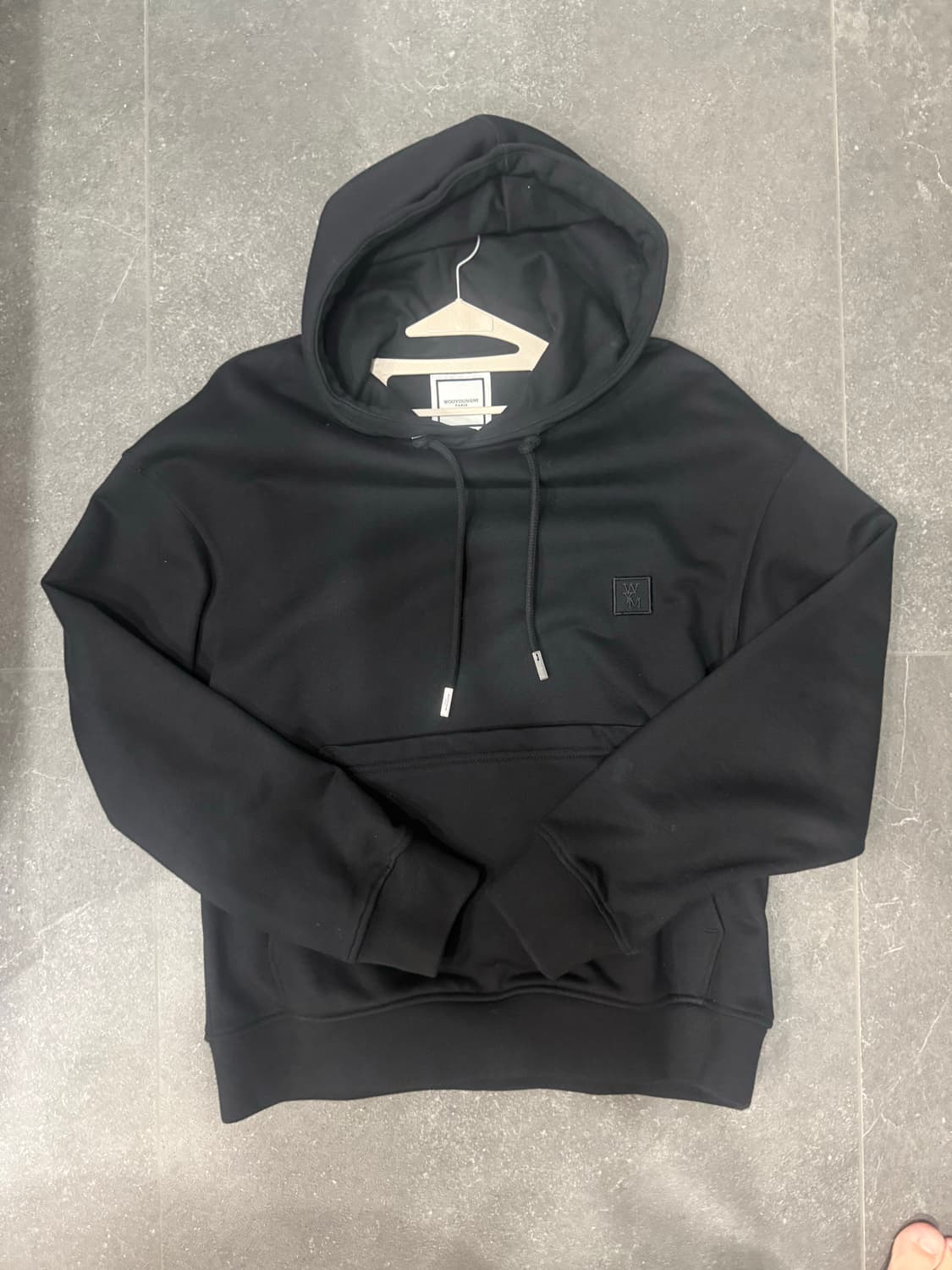 우영미 플라워 다잉 후드 블랙  상품이미지1