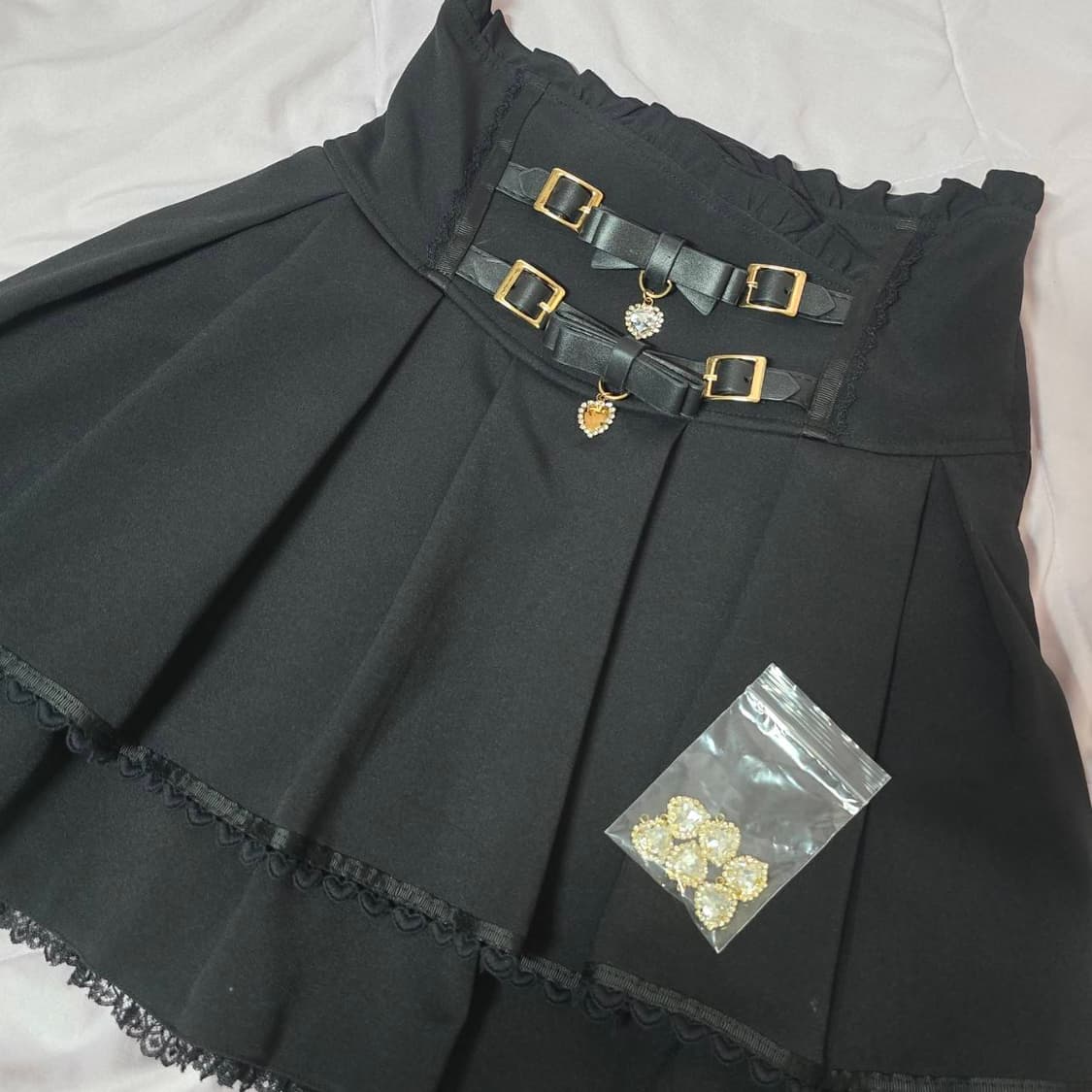 리즈리사 2연벨 스커트 양산형지뢰계 상품이미지2