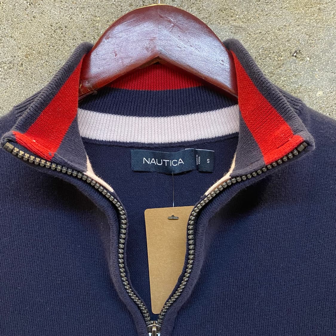 미국 빈티지 Nautica 터틀넥 반집업 니트 상품이미지3