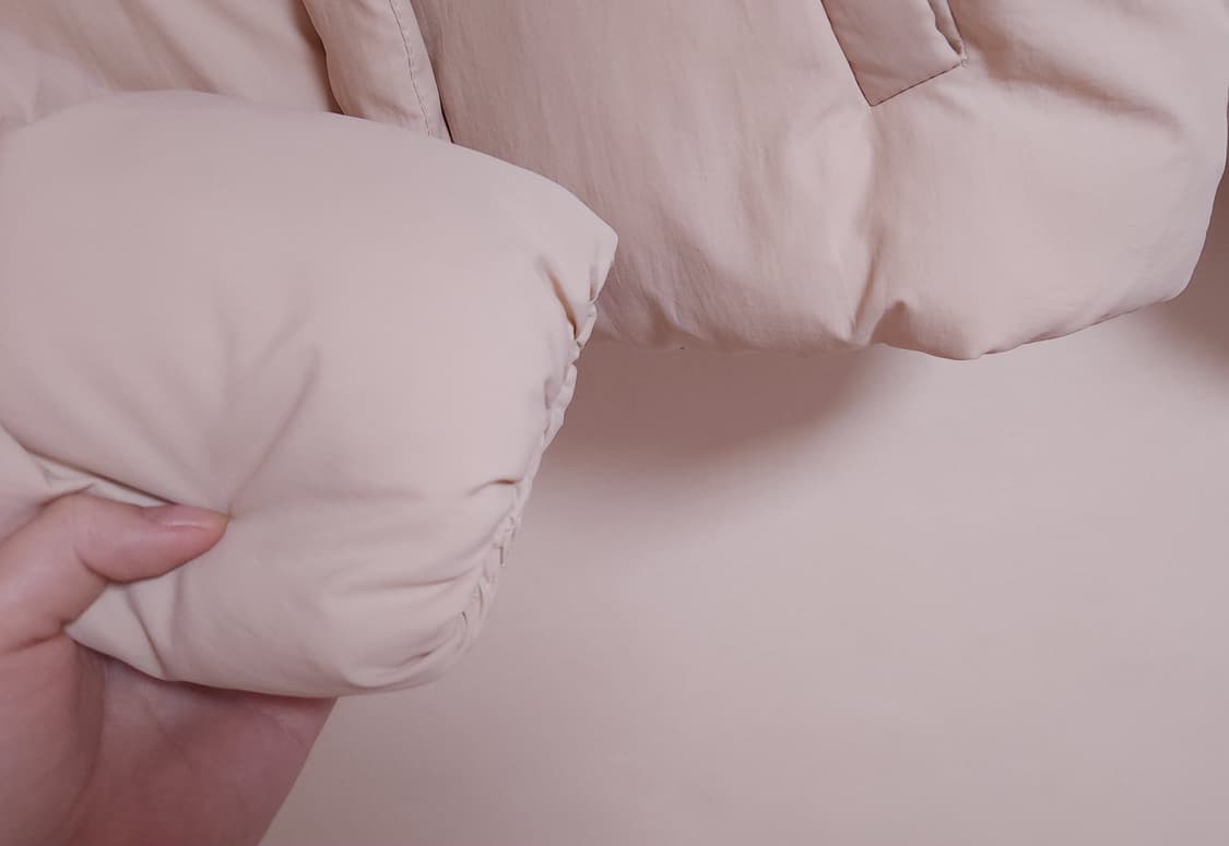 나인(Nain) 크롭 퍼카라 패딩 점퍼 핑크 상품이미지4