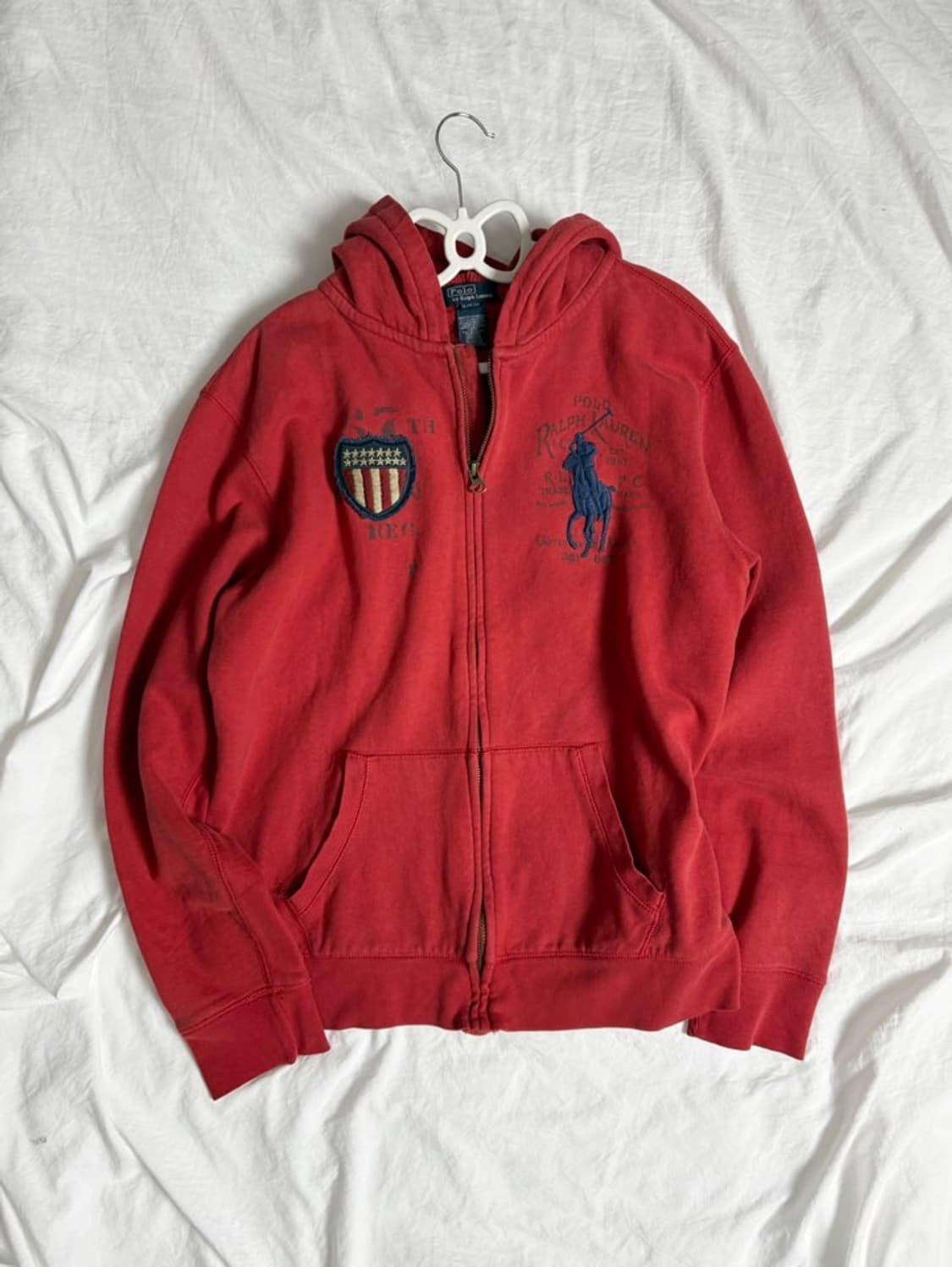 폴로 빅포니 레드 후드집업 상품이미지1