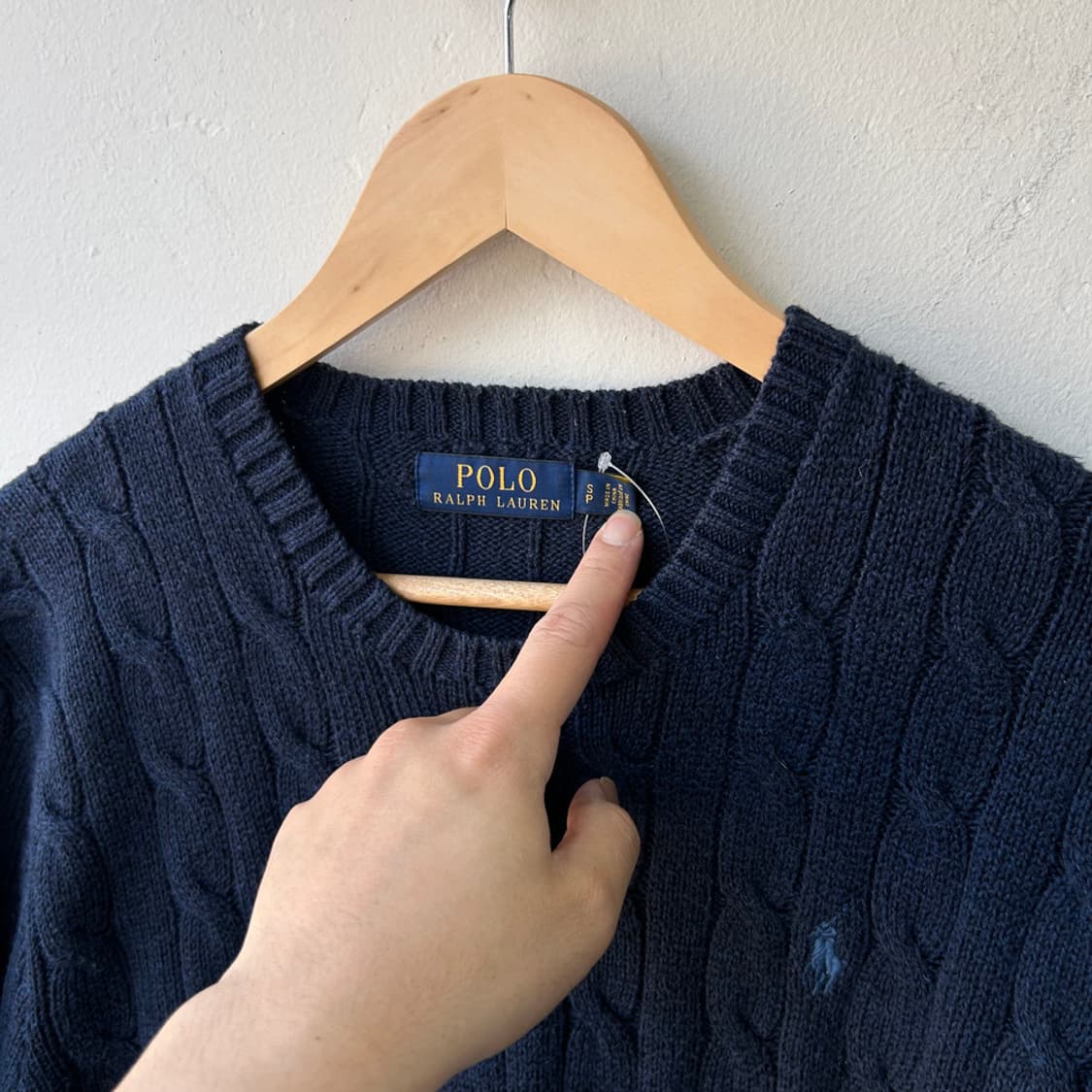 16796 - 폴로 랄프로렌 네이비 케이블 니트 상품이미지3