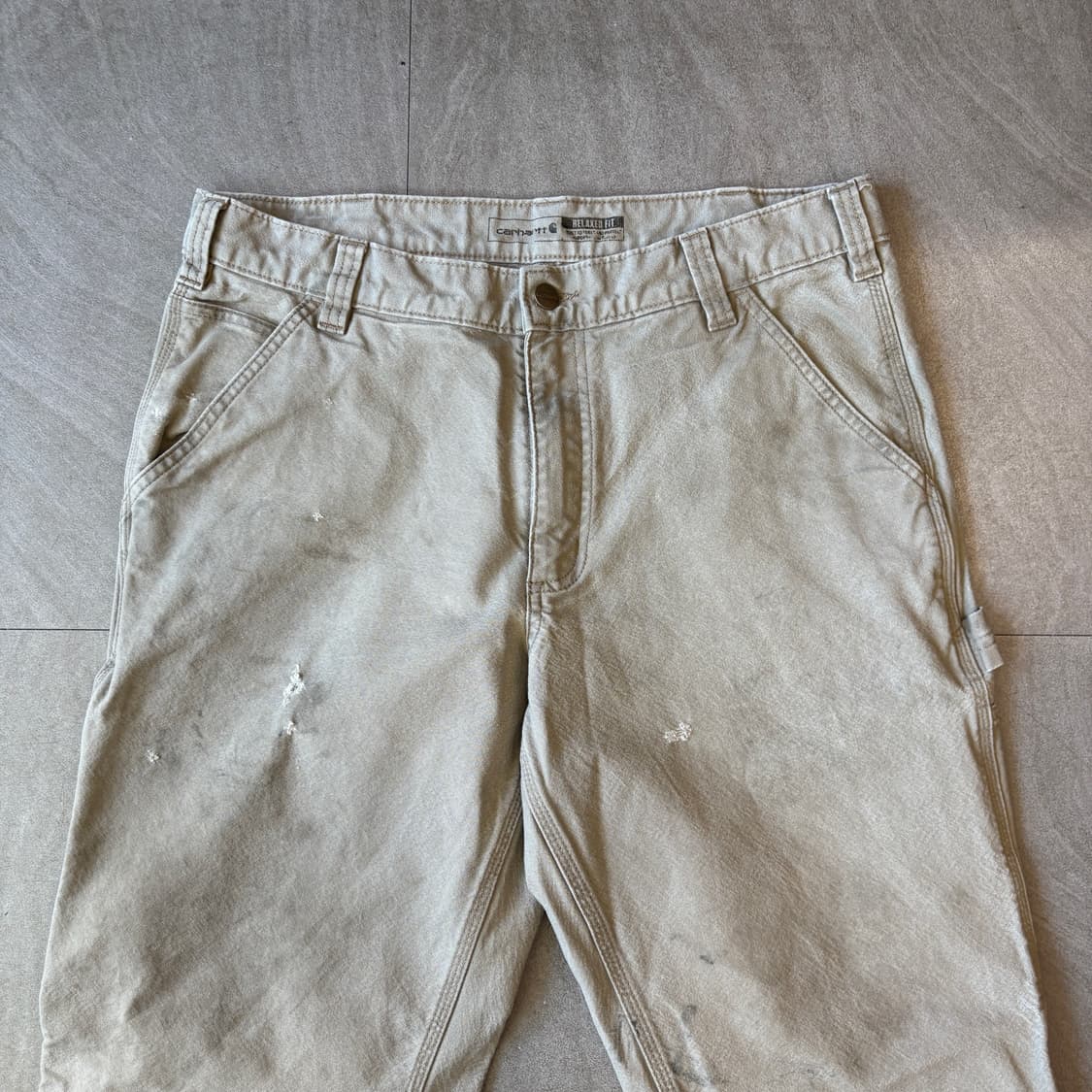 칼하트 오리지널 라이트 그레이 카펜터 팬츠 입니다.  상품이미지6