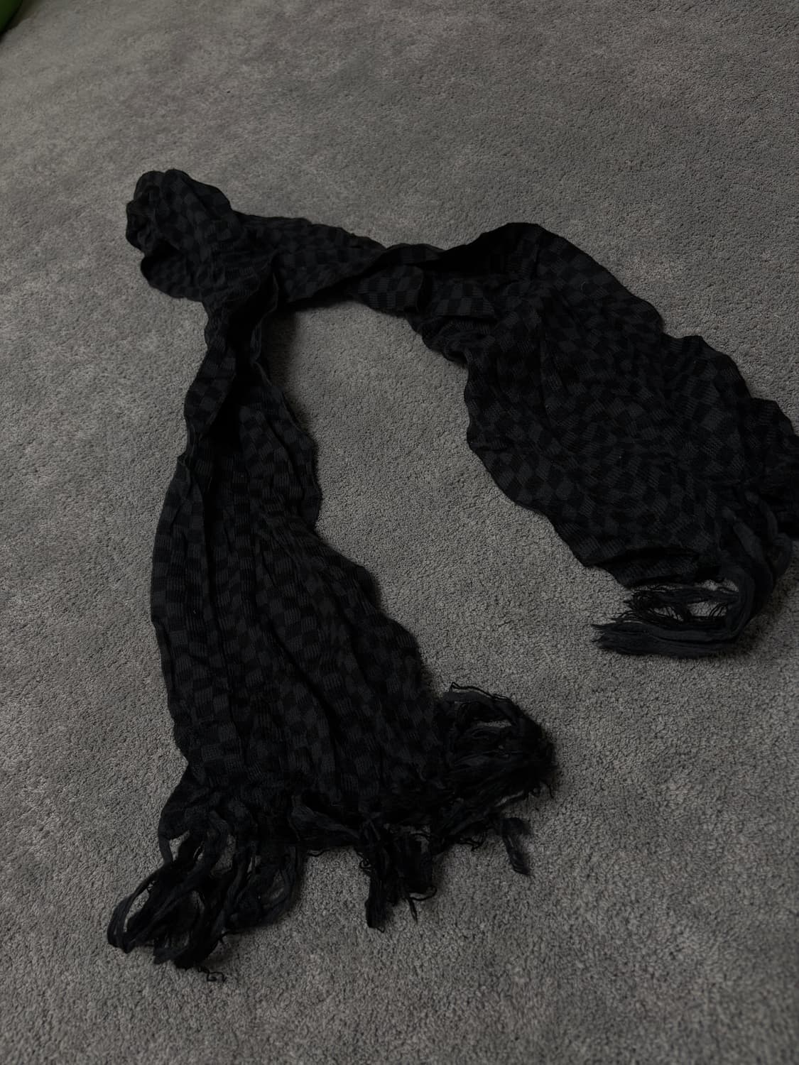 Vintage v-kei punk mood black scarf 상품이미지2