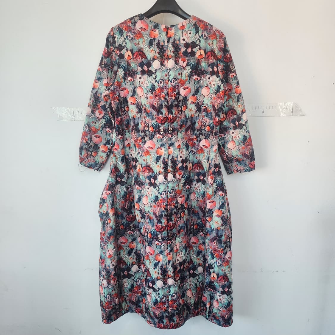 플라워 패턴 칠부 소매 원피스 상품이미지5