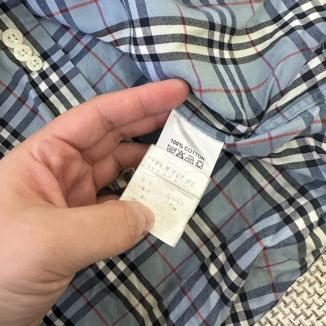 M 버버리 남자 체크 셔츠 0407D 상품이미지4