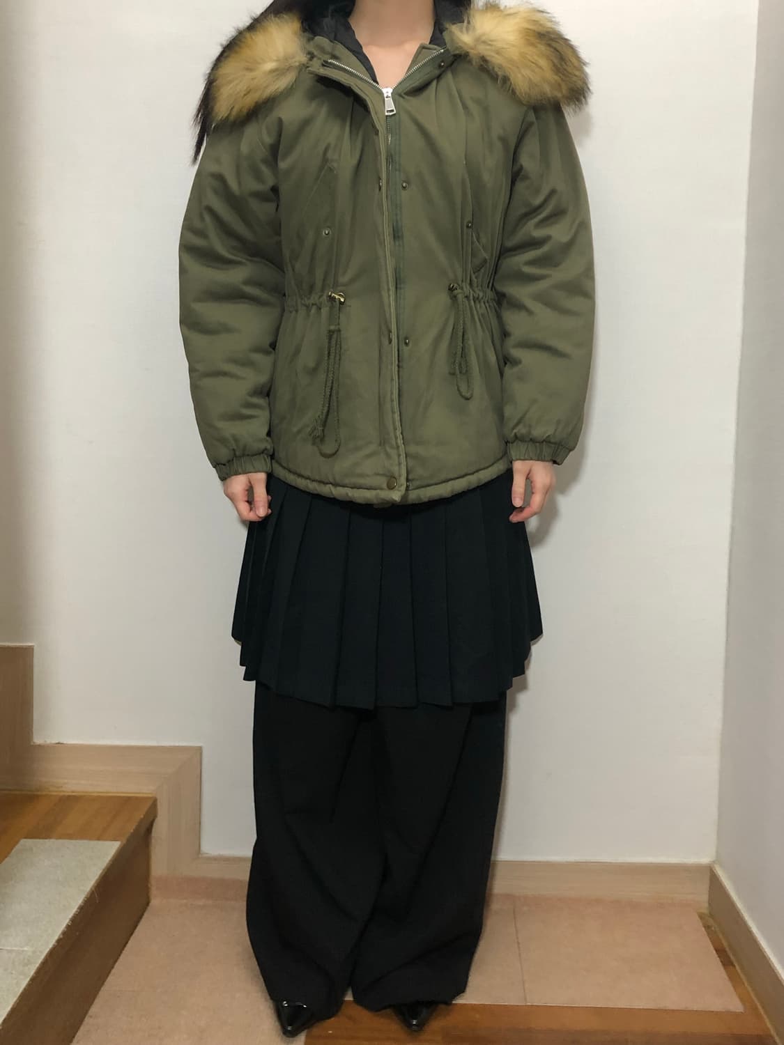 빈티지 카키 코튼 퍼 자켓 상품이미지3