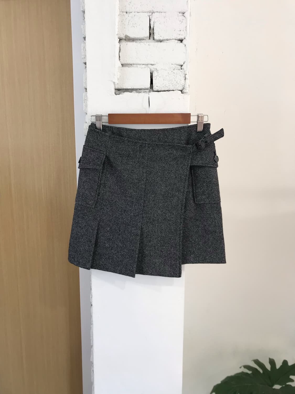 회색 밸트 랩스커트 상품이미지7