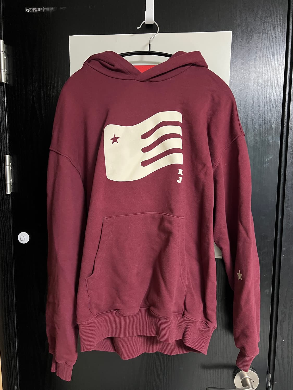 기준 플래그 후드티 버건디 (L-XXL) 상품이미지1