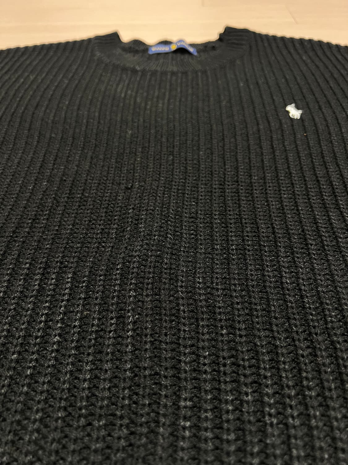 랄프로렌 와플 니트 스웨터 블랙 / 클래식로고 상품이미지4