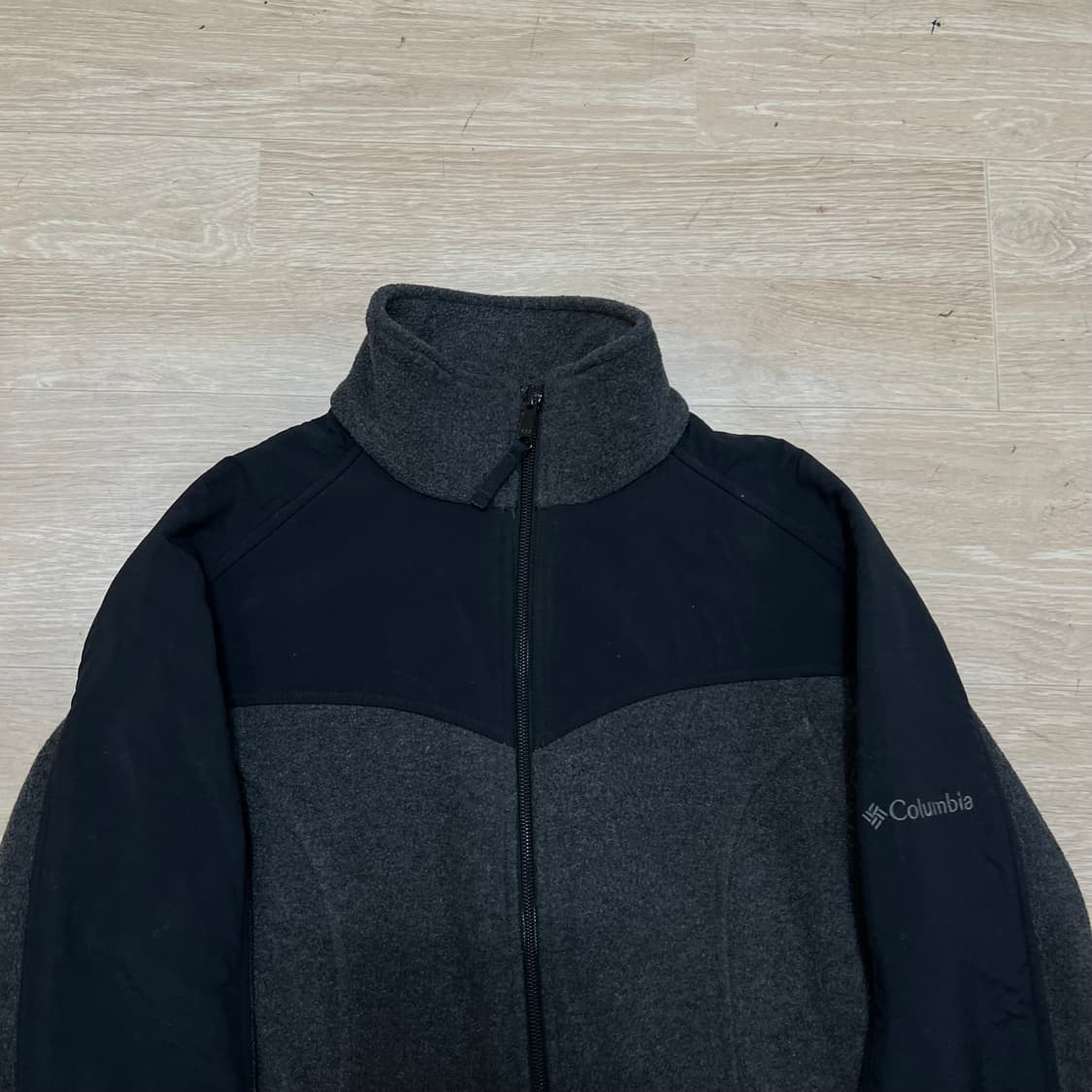컬럼비아 배색 후리스 플리스 집업 자켓 [차콜/블랙] S/90 상품이미지2