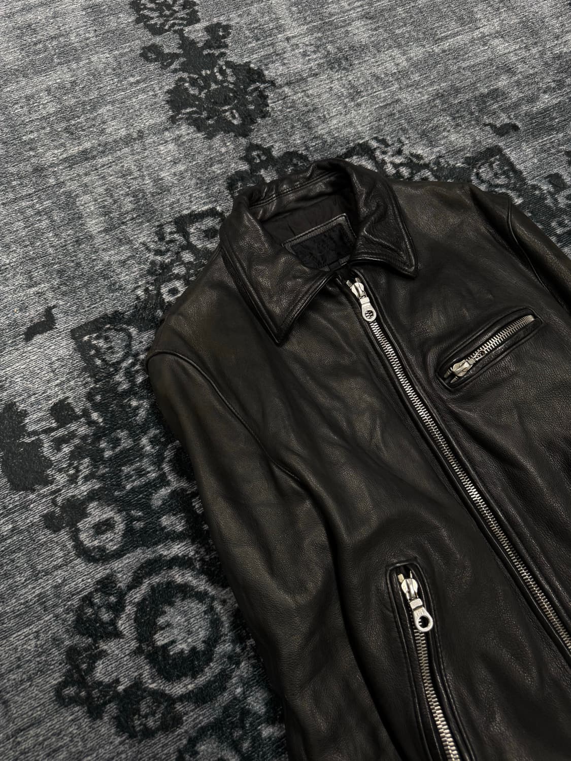 Luv maison cow skin single rider jacket 상품이미지2