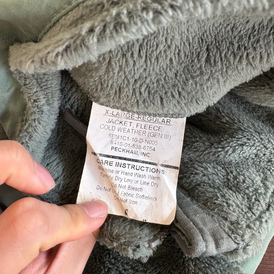 미군 젠3 카키 플리스 자켓 상품이미지10