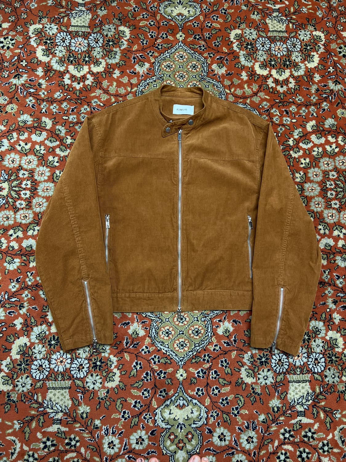 [XL] 키뮤어 빈티지 워싱 코듀로이 바이커 자켓 카멜 상품이미지1