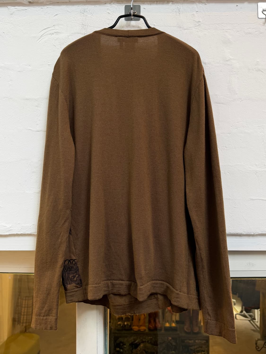 Genny Italy 제니 실크 울 블랜드 랩 가디건 IT46 상품이미지8