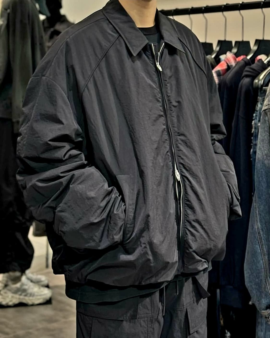 준지 24FW 애쉬 나일론 패딩 점퍼 상품이미지3