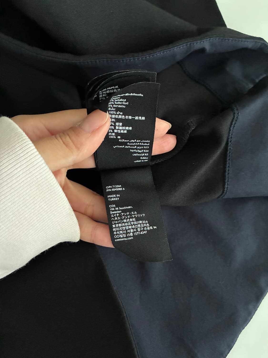 S) 코스 COS 보트넥 미디 원피스 블랙 상품이미지8