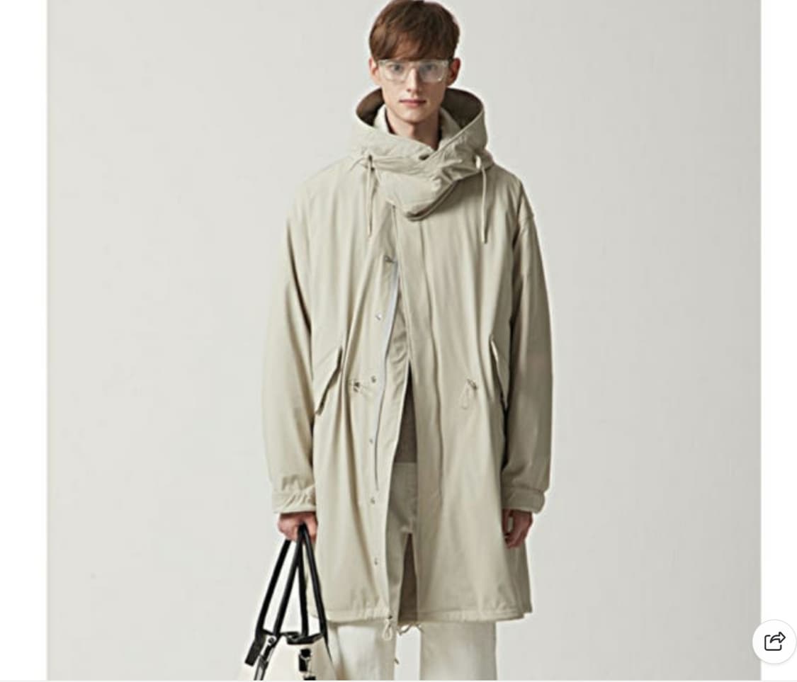 IRO 이로 이로맨 디테쳐블 피쉬테일 야상 점퍼 블랙  M 오버핏 상품이미지3