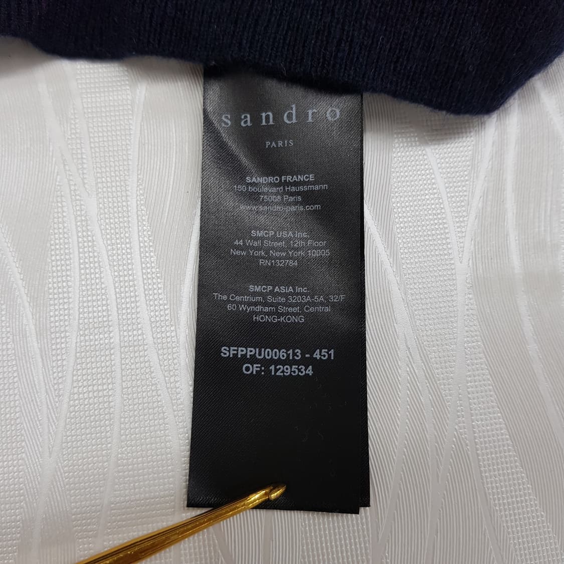 산드로 SANDRO V라인 배색 포인트 울 니트 2사이즈 상품이미지6