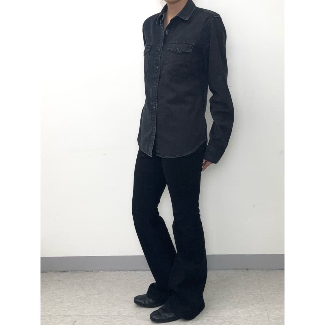 빈티지 GAP 흑청 데님 셔츠 상품이미지3