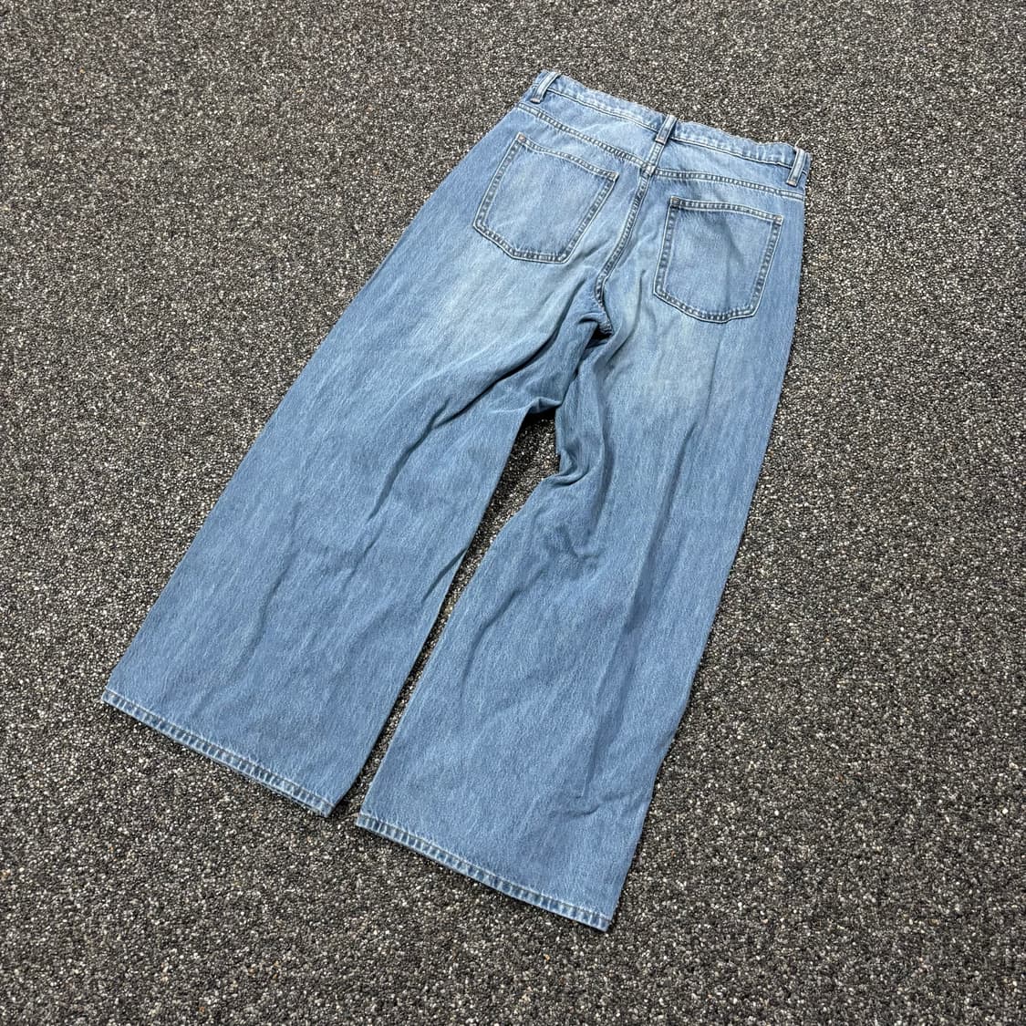 빈티지 워싱 와이드 데님 팬츠 상품이미지1