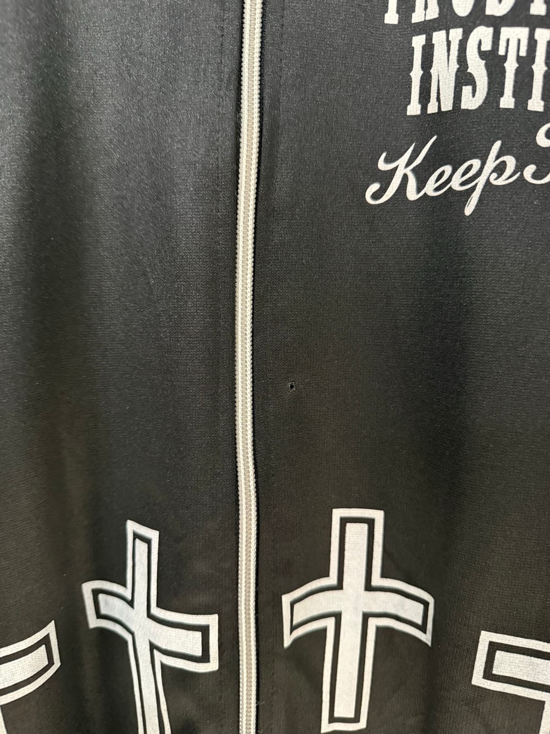 back maria printing cross hood zip-up 상품이미지7