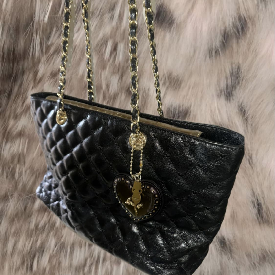 러브캣 블랙 숄더백 상품이미지4