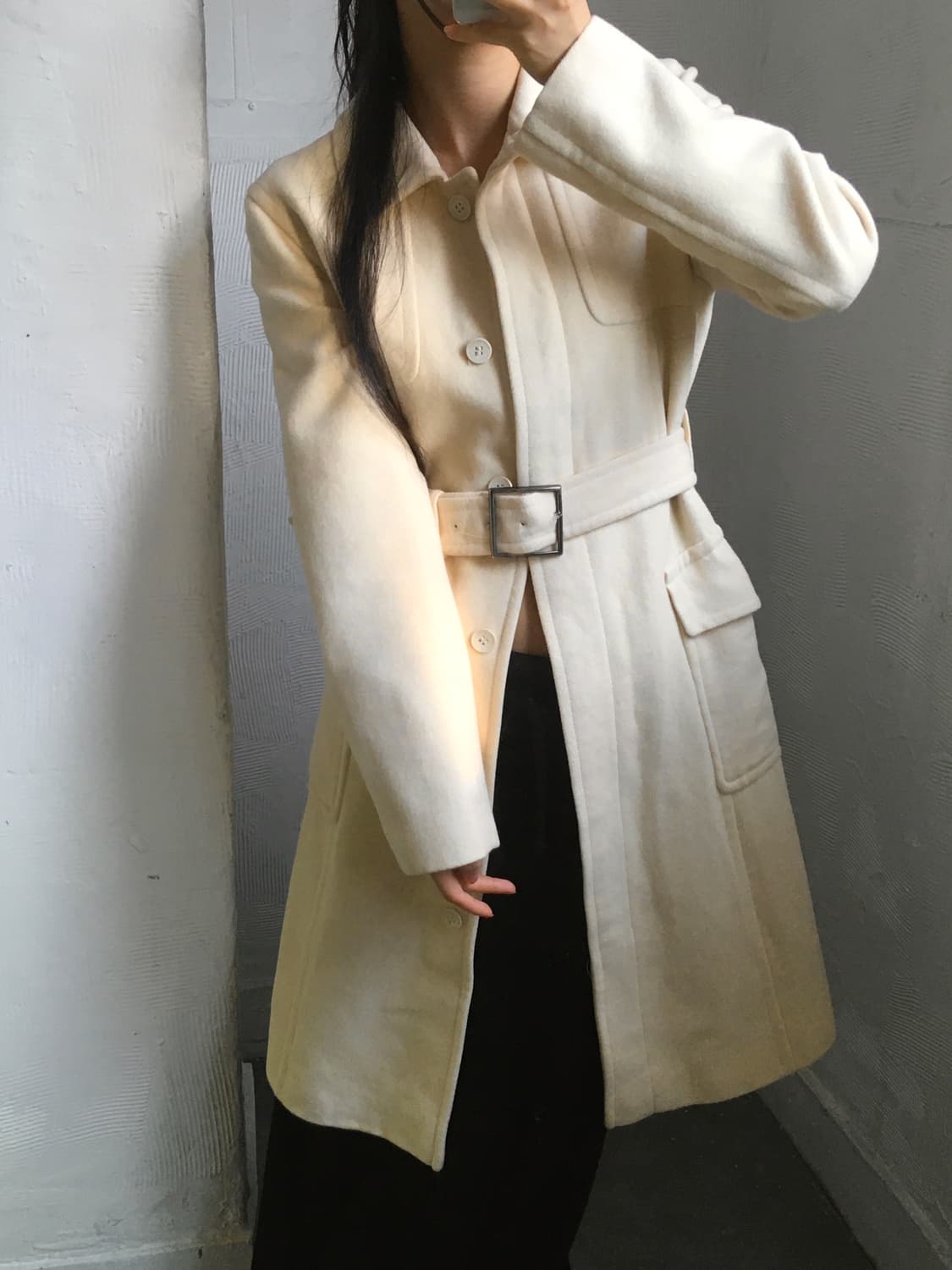 Burberry 버버리 블루라벨 크림 벨티드 코트  상품이미지2