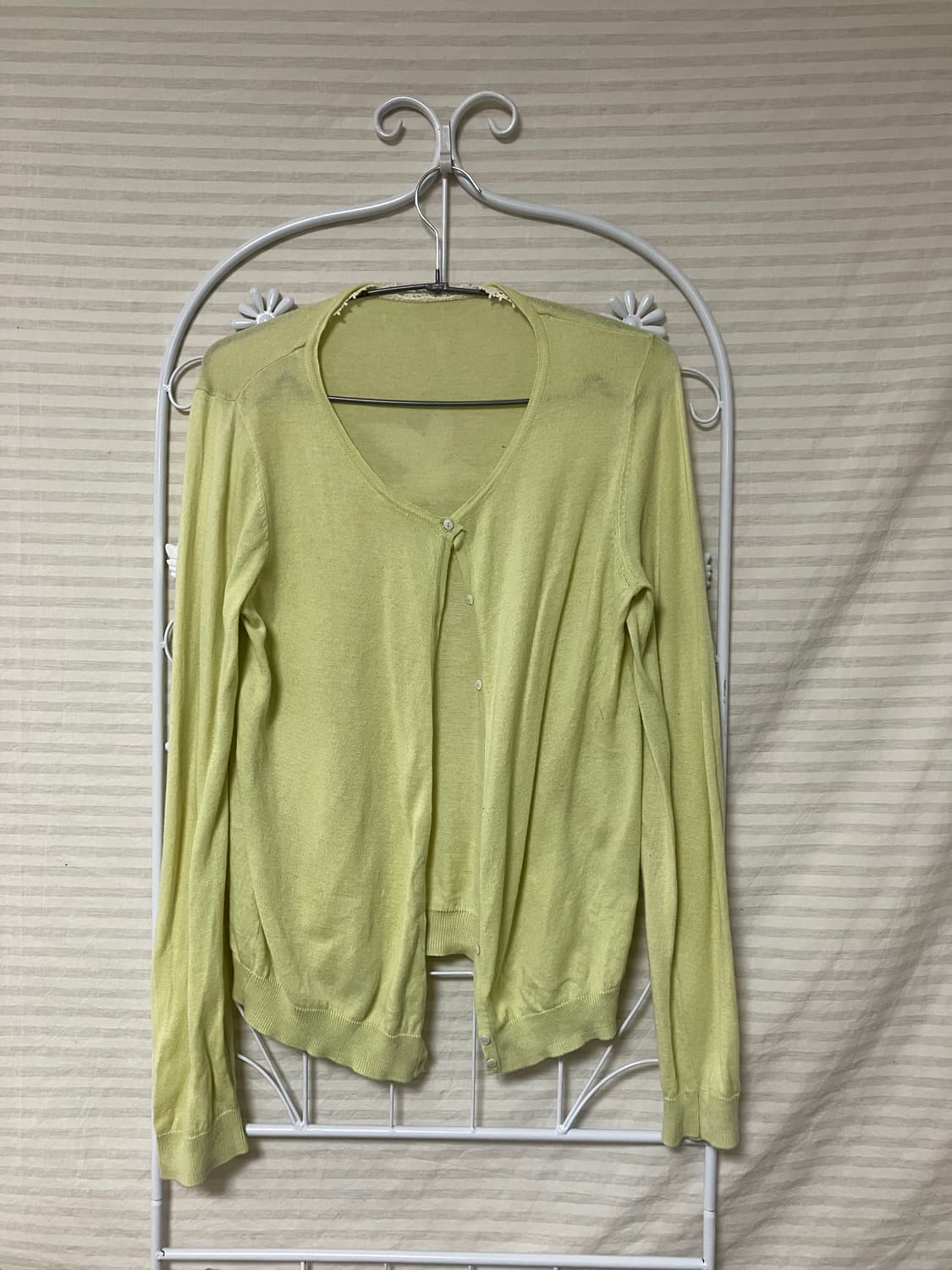 파스텔 그린 레이스 가디건596  상품이미지1