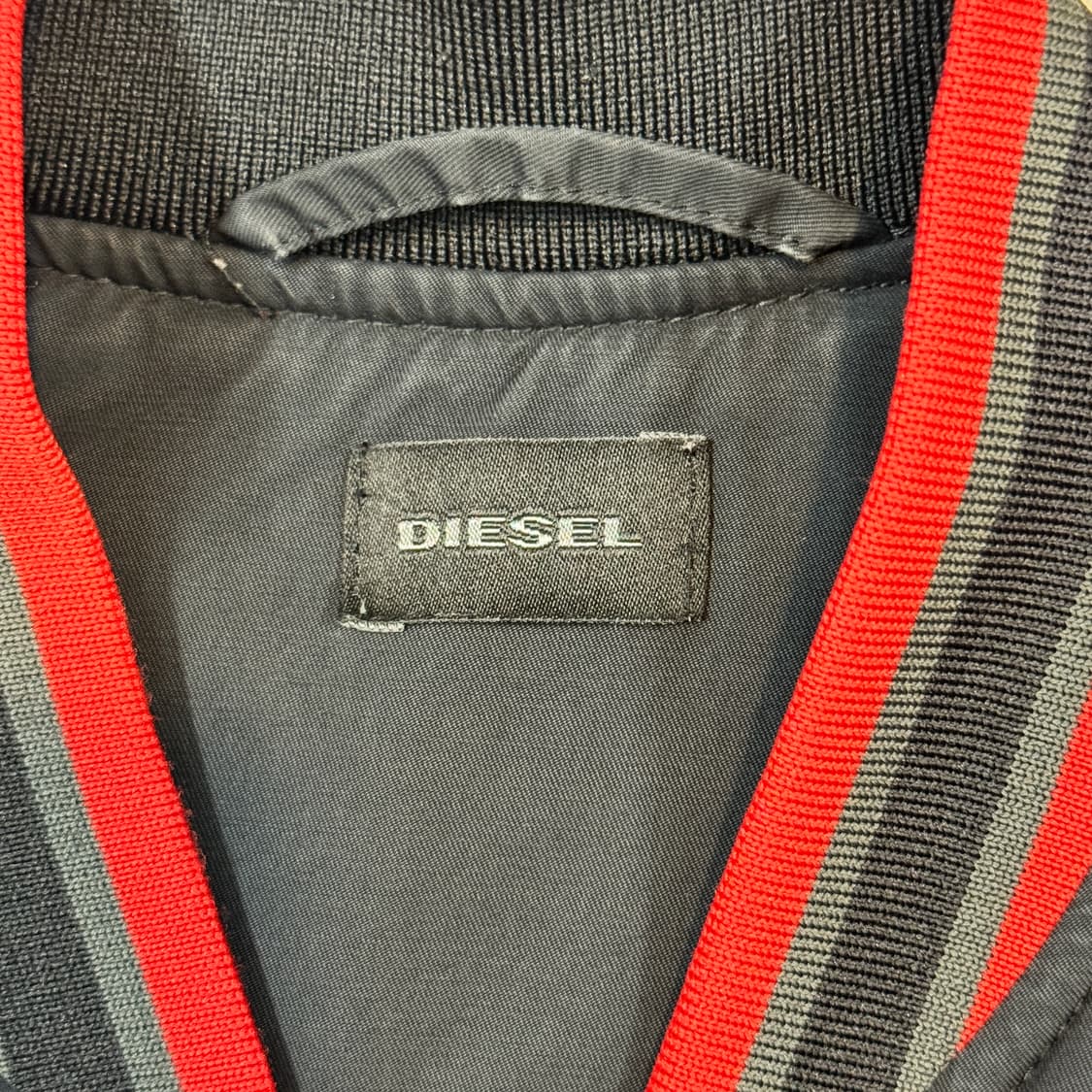 L) DIESEL 디젤 블랙 봄버 블루종 자켓 상품이미지8