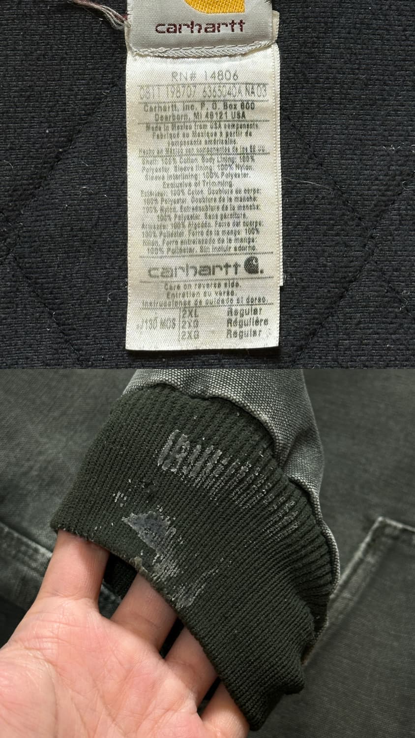 OG 칼하트 J130 액티브 자켓 칼하트 MOS 모스그린 상품이미지9