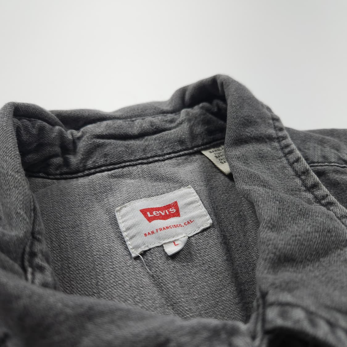 리바이스 흑청 웨스턴 데님 셔츠 (L) 상품이미지5
