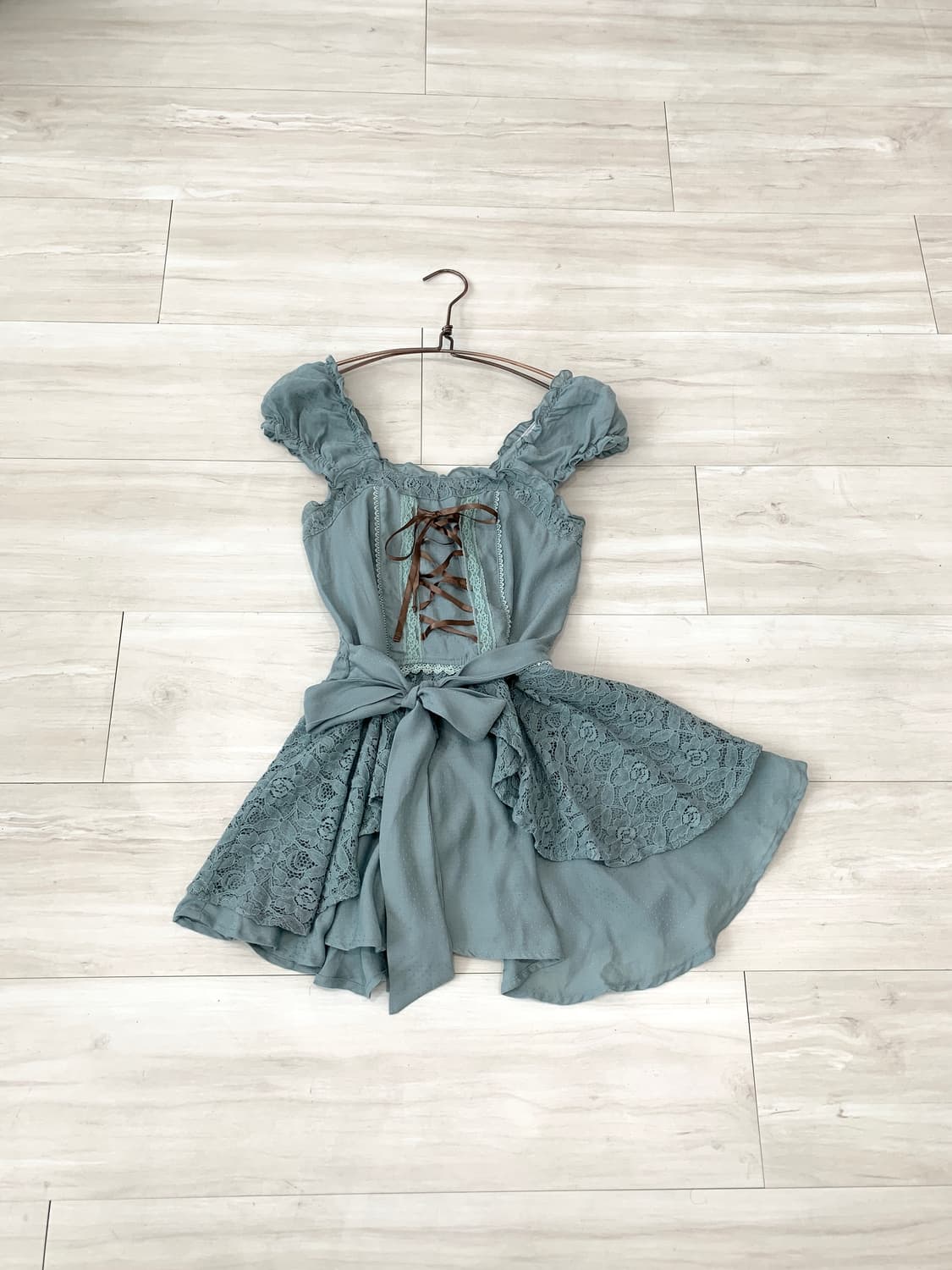 Emerald Mint Fairy Off-Shoulder Dress 상품이미지1