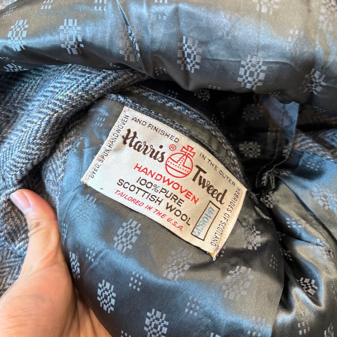 90s 90년대 미국 생산 해리스트위드 울 자켓 상품이미지7