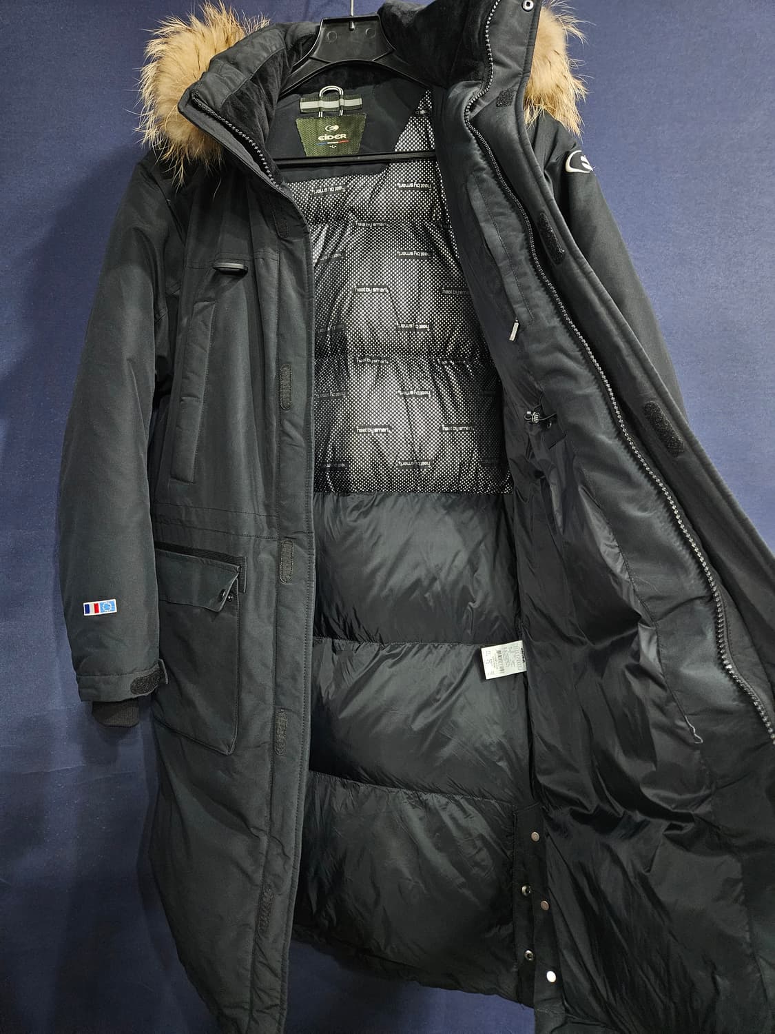 아이더 700필 블랙컬러 남성 100 덕다운 롱패딩  상품이미지8