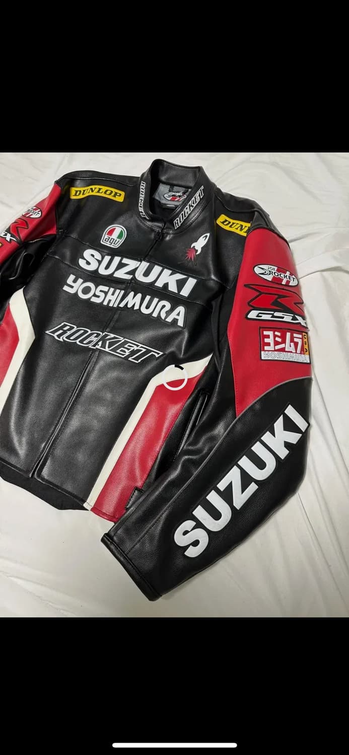 스즈키 레이싱 바이커 레더자켓 xxl 상품이미지3