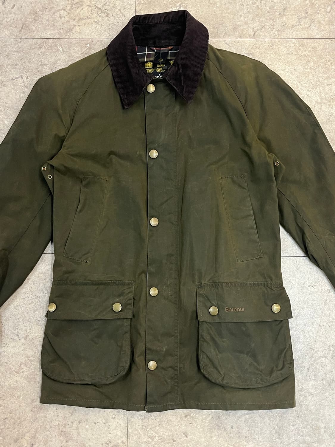 바버 왁스 자켓 카키 XS #csz2660 상품이미지4